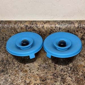 Set of 2 "Pop Some" Snack Containers ~ Blue